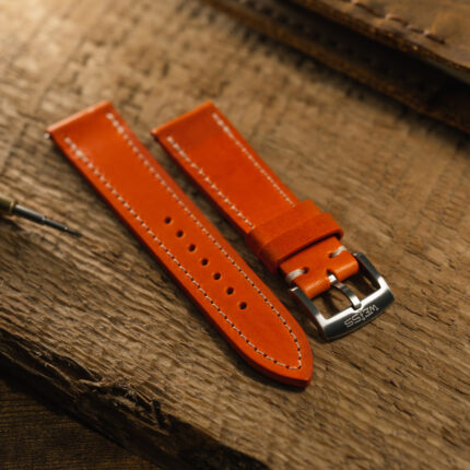 Weiss Buttero Ember Orange Leather Strap