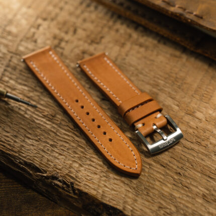Weiss Elbamatt Cammello Leather Strap